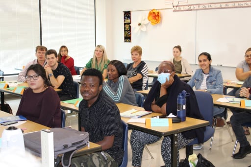 ESL students in classroom